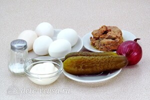 Салат "Зимний" с печенью трески: Ингредиенты