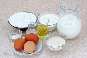 Рисовые блины на молоке: Ингредиенты