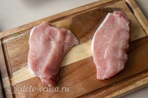 Шницель из свинины на сковороде: фото к шагу 1.
