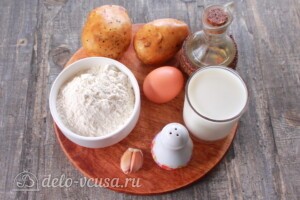 Картофельные блины на молоке: Ингредиенты
