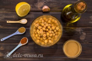 Хумус быстрый и простой рецепт за 10 минут: Ингредиенты
