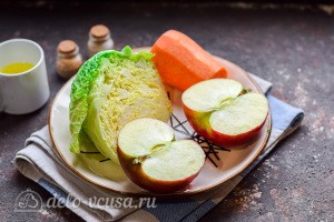Салат "Легкий" из савойской капусты и яблок: Ингредиенты