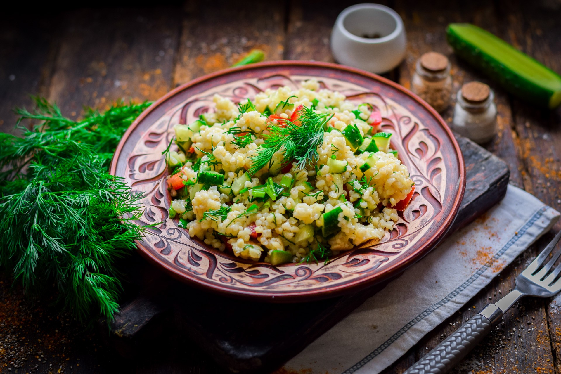 салат с булгуром рецепт с фото пошагово и овощами