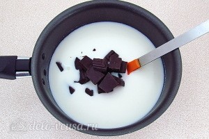Соединяем молоко и шоколад