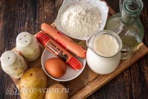 Картофельные сконы с сосисками: Ингредиенты