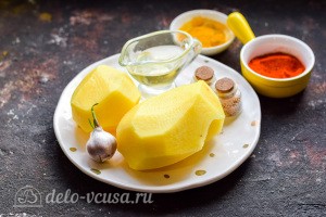 Картошка по-деревенски на сковороде: Ингредиенты