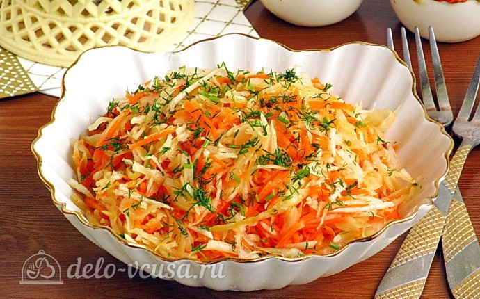 Рецепт постный салат из редьки и квашеной капусты