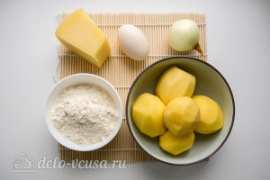Картофельные драники с сыром на сковороде: Ингредиенты