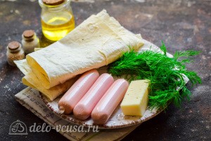 Сосиска с сыром в лаваше за 15 минут: Ингредиенты