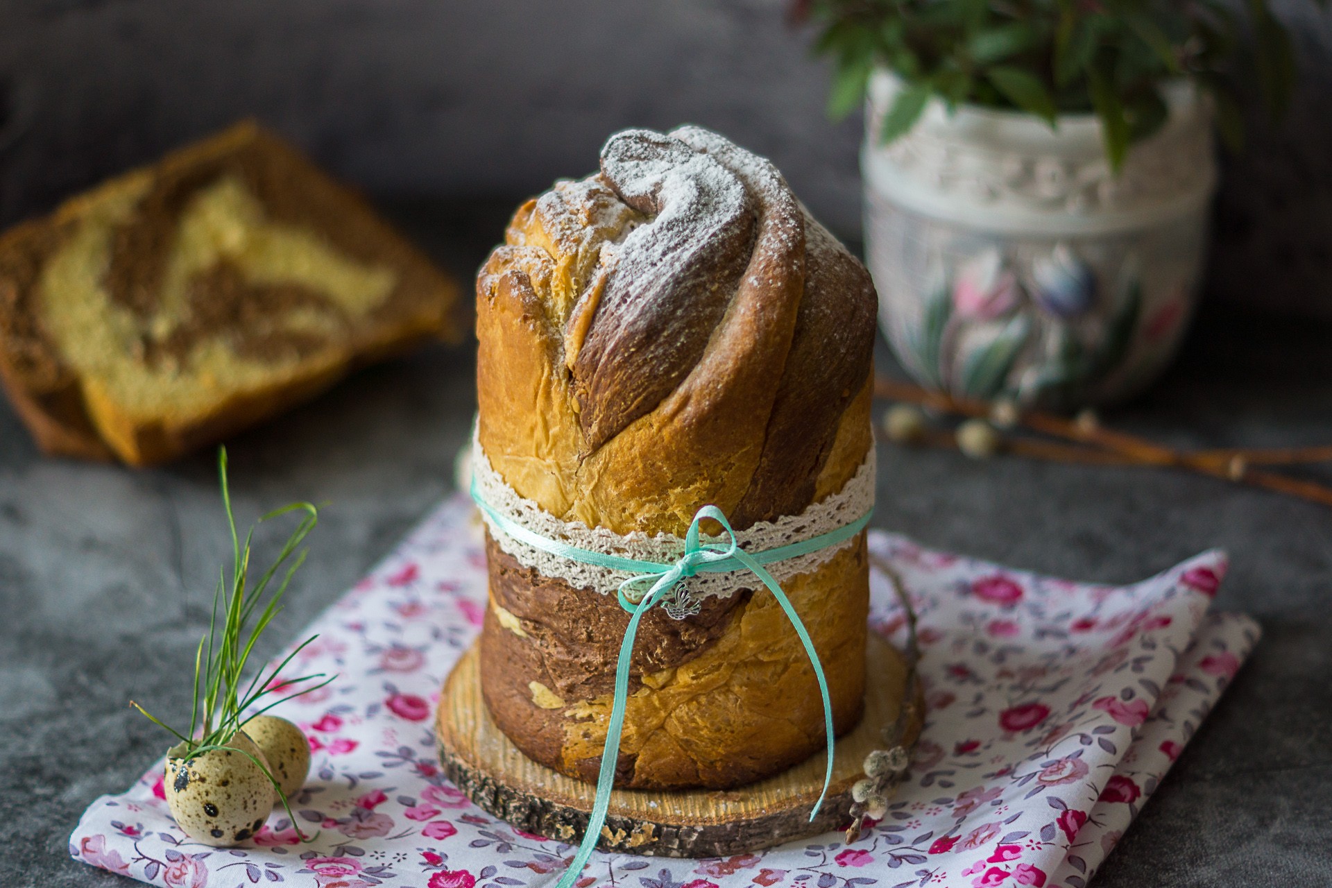 Шоколадно-апельсиновый кулич 