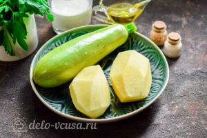 Тушеные кабачки с картошкой в сливках: Ингредиенты