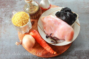 Плов из булгура с курицей и черносливом в мультиварке: Ингредиенты