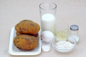 Блинчики из тёртого картофеля на кефире: Ингредиенты