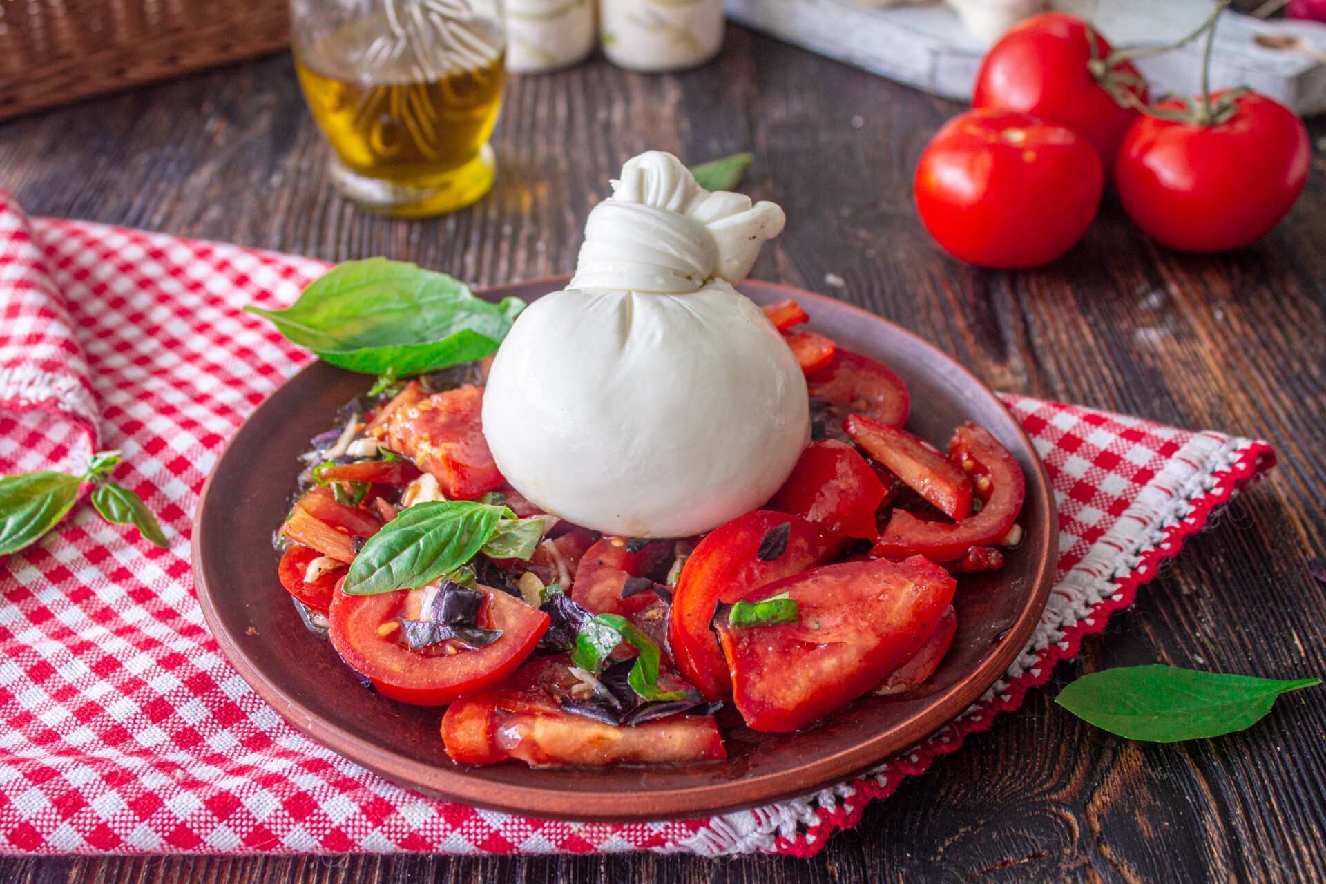 Буратта с помидорами рецепт с фото