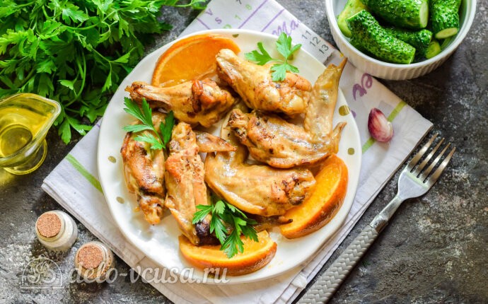 Рецепт куриные крылышки в апельсиновом маринаде в духовке
