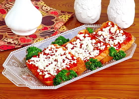 Рецепт горячие бутерброды с брынзой и помидорами «анисимовские»