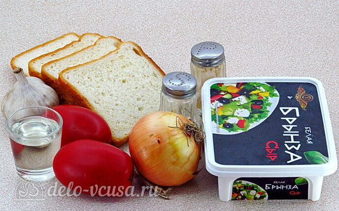 Горячие бутерброды с брынзой и помидорами «Анисимовские»: Ингредиенты Горячие бутерброды с брынзой и помидорами «Анисимовские»: Ингредиенты