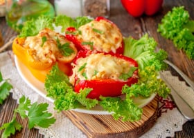 Рецепт перец фаршированный курицей и кабачками