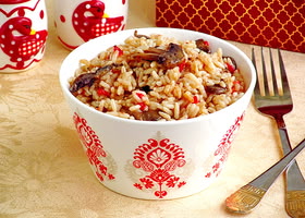 Рецепт рис по-креольски с грибами