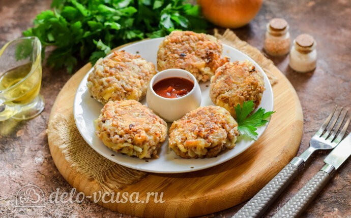 Рецепт сытные котлеты из гречки с сыром
