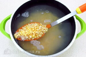 Солдатский гороховый суп: Варим горох