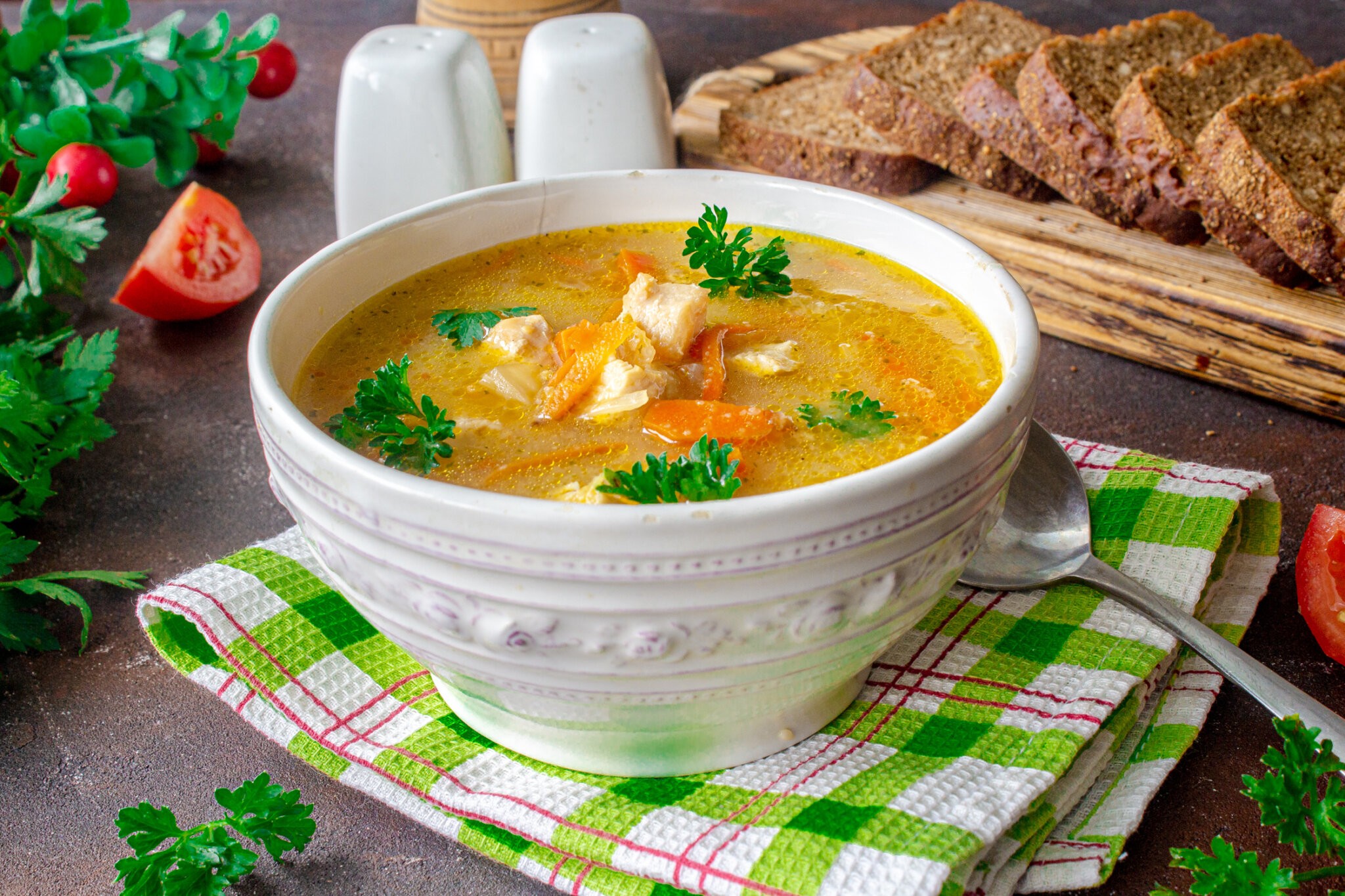 Вкусный суп с курицей рецепт с фото пошагово