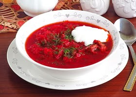Рецепт борщ с яблоками и свиными ребрышками