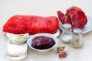 Домашняя колбаса из субпродуктов: Ингредиенты