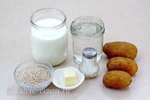 Молочный суп с ячневой крупой и картофелем: Ингредиенты
