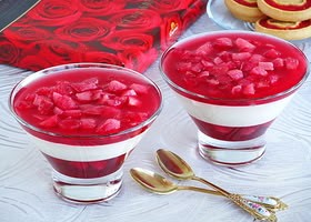 Рецепт творожное желе с яблоками «задумка»