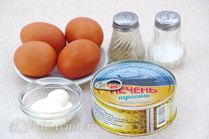 Яйца фаршированные печенью трески: Ингредиенты