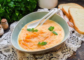 Рецепт морковный суп-пюре со сливками