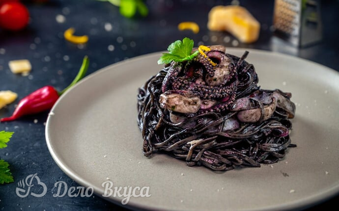 Рецепт паста с чернилами каракатицы
