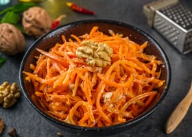 Рецепт морковь по-корейски с грецким орехом