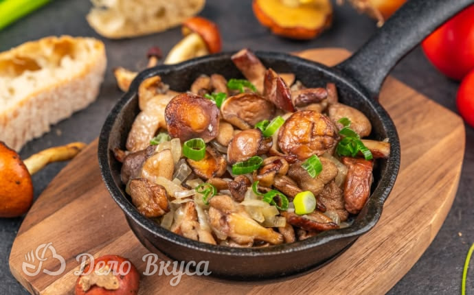 Рецепт жареные маслята с луком