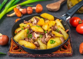 Рецепт маслята жареные с картошкой